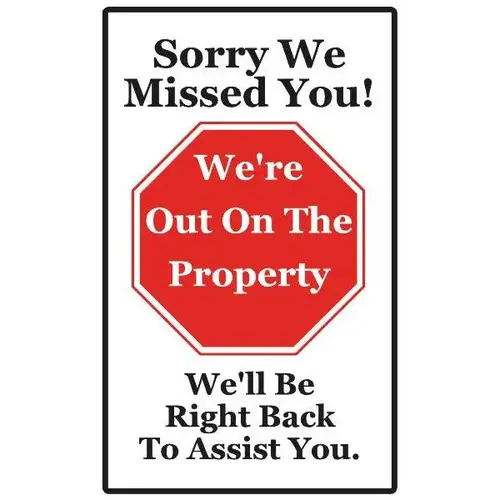 Welcome/Please Come In Interior Sign, 2-Sided, 6 X 10 Welcome/Please Come In Interior Sign, 2-Sided, 6 X 10