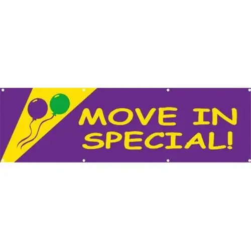 Horizontal Move In Special Banner, Festive, 10 ft X 3 ft Horizontal Move In Special Banner, Festive, 10 ft X 3 ft