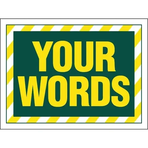 Coroplast Semi-Custom Reflective Amenity Sign, Yellow/White Border, 24 X 18 Coroplast Semi-Custom Reflective Amenity Sign, Yellow/White Border, 24 X 18
