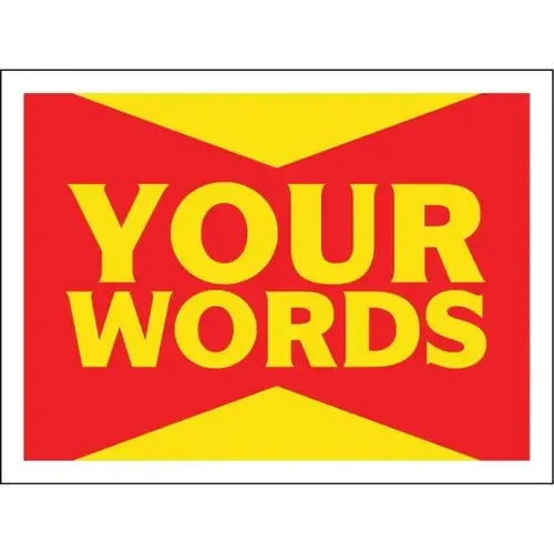 Coroplast Semi-Custom Reflective Amenity Sign, Red/Yellow, 24 X 18 Coroplast Semi-Custom Reflective Amenity Sign, Red/Yellow, 24 X 18