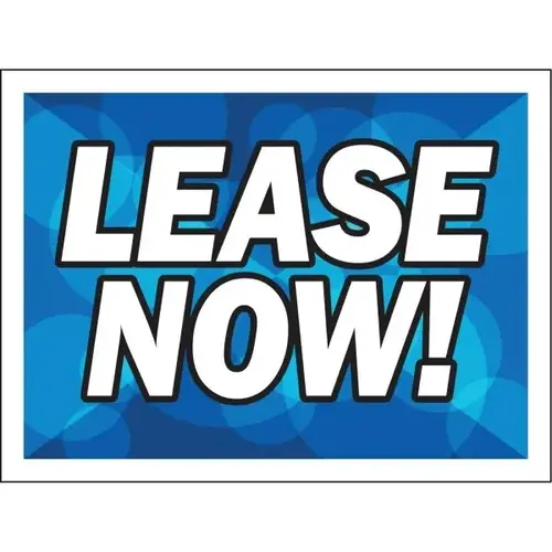 Coroplast Lease Now! Reflective Amenity Sign, Blue, 24 X 18 Coroplast Lease Now! Reflective Amenity Sign, Blue, 24 X 18