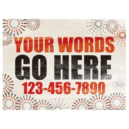 Coroplast Semi-Custom Yard Sign, Fireworks, 24 X 18 Coroplast Semi-Custom Yard Sign, Fireworks, 24 X 18