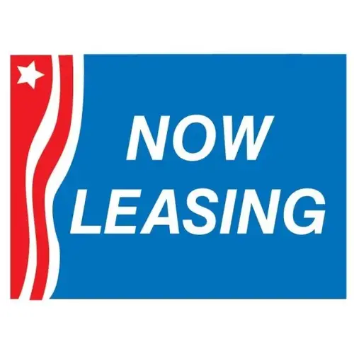 Aluminum Now Leasing Amenity Sign, Patriotic, 24 X 18 Aluminum Now Leasing Amenity Sign, Patriotic, 24 X 18