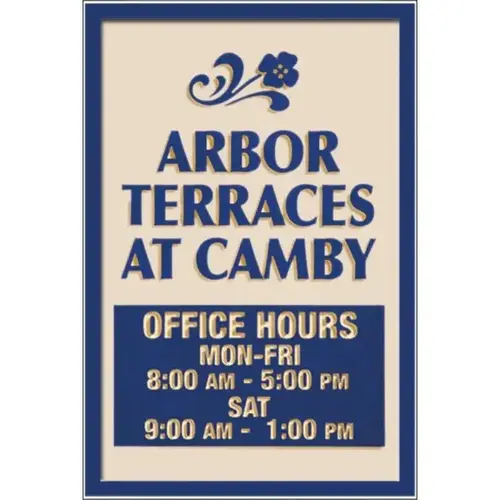 Custom Dimensional Sign With Straight Corners, Smooth Finish, 24 X 36 Custom Dimensional Sign With Straight Corners, Smooth Finish, 24 X 36