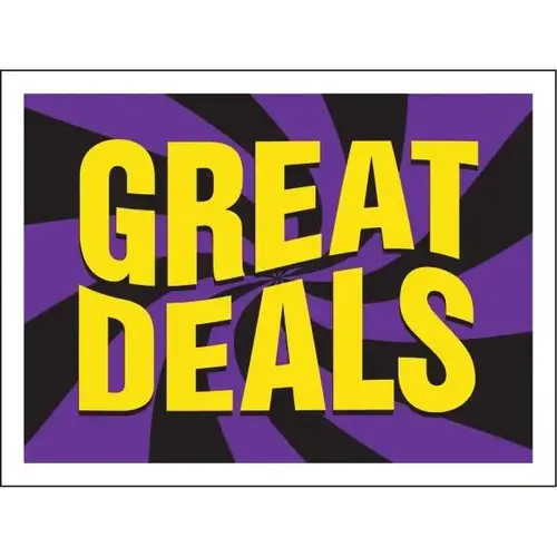 Coroplast Great Deals Reflective Amenity Sign, 24 X 18 Coroplast Great Deals Reflective Amenity Sign, 24 X 18