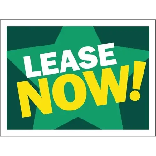 Coroplast Lease Now! Reflective Amenity Sign, Green, 24 X 18 Coroplast Lease Now! Reflective Amenity Sign, Green, 24 X 18