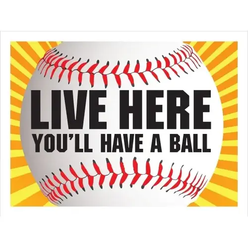 Coroplast Semi-Custom Yard Sign, Baseball, 24 X 18 Coroplast Semi-Custom Yard Sign, Baseball, 24 X 18