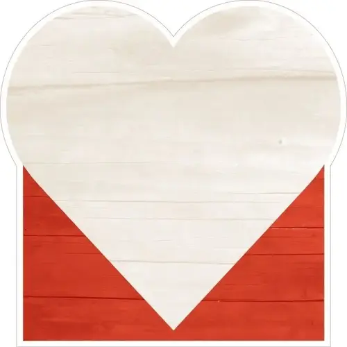Coroplast Semi-Custom Yard Sign, Patriotic Heart, 32 X 32 Coroplast Semi-Custom Yard Sign, Patriotic Heart, 32 X 32