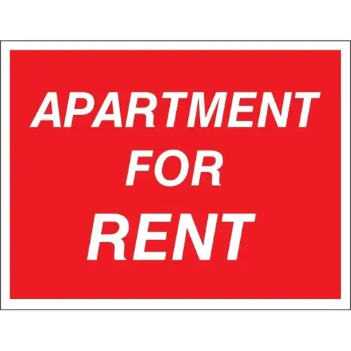 Coroplast Apartment For Rent Amenity Sign, Red And White Coroplast Apartment For Rent Amenity Sign, Red And White