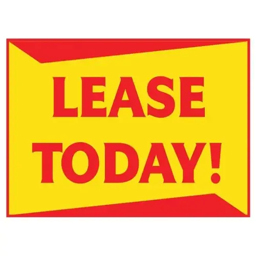 Coroplast Now Leasing Reflective Amenity Sign, Yellow/Red, 24 X 18 Coroplast Now Leasing Reflective Amenity Sign, Yellow/Red, 24 X 18