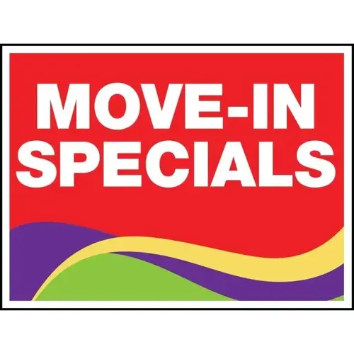 Aluminum Move In Special Yard Sign, Swirls, 24 X 18 Aluminum Move In Special Yard Sign, Swirls, 24 X 18