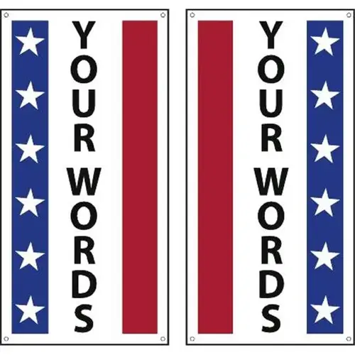 Semi-Custom Boulevard Banner, Patriotic Semi-Custom Boulevard Banner, Patriotic