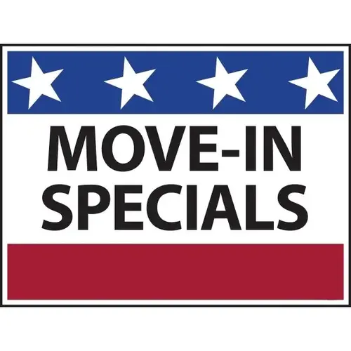 Aluminum Move In Special Yard Sign, Patriotic, 24 X 18 Aluminum Move In Special Yard Sign, Patriotic, 24 X 18