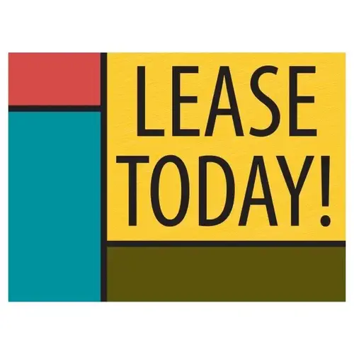 Coroplast Lease Today! Amenity Sign, Geometric, 24 X 18 Coroplast Lease Today! Amenity Sign, Geometric, 24 X 18