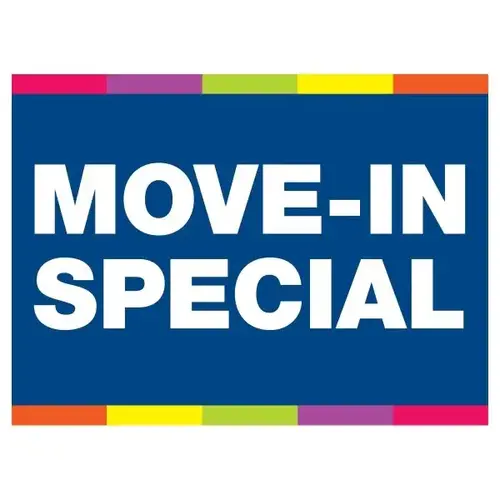 Coroplast Move In Special Amenity Sign, Color Bands, 24 X 18 Coroplast Move In Special Amenity Sign, Color Bands, 24 X 18