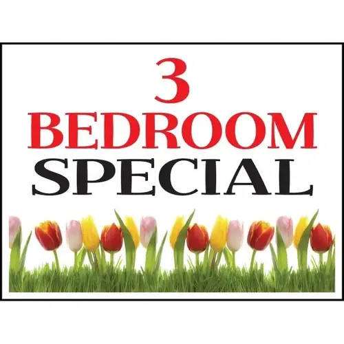 Coroplast Semi-Custom Amenity Sign, Tulips Ii, 24 X 18 Coroplast Semi-Custom Amenity Sign, Tulips Ii, 24 X 18