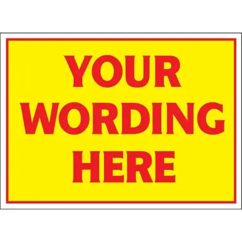 Aluminum Semi-Custom Amenity Sign, Red And Yellow, 24 X 18 Aluminum Semi-Custom Amenity Sign, Red And Yellow, 24 X 18