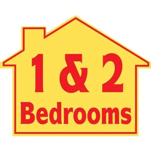 Promotional 1 & 2 Bedroom House Sign, 22-1/2 X 18 Promotional 1 & 2 Bedroom House Sign, 22-1/2 X 18