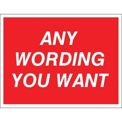 Semi-Custom Amenity Sign, Red And White Aluminum, 24 X 18 Semi-Custom Amenity Sign, Red And White Aluminum, 24 X 18