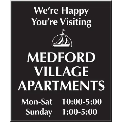 Front Engraved Sign, Black, 10 X 12 Front Engraved Sign, Black, 10 X 12