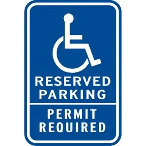 Reserved/Permit Required Disabled Parking Sign, Non-Reflective, 12 X 18 Reserved/Permit Required Disabled Parking Sign, Non-Reflective, 12 X 18