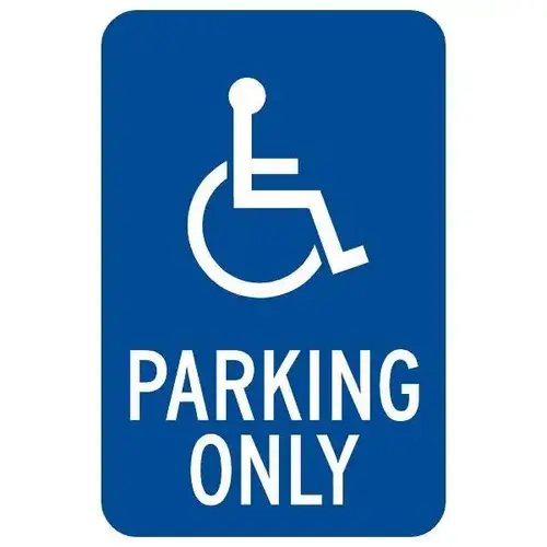 California Parking Only"/Disabled Symbol Parking Sign, Reflective, 12 X 18" California Parking Only"/Disabled Symbol Parking Sign, Reflective, 12 X 18"