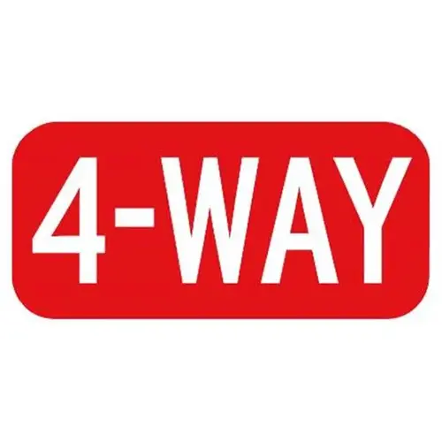 4-Way Supplemental Sign, Reflective, 12 X 6" 4-Way Supplemental Sign, Reflective, 12 X 6"
