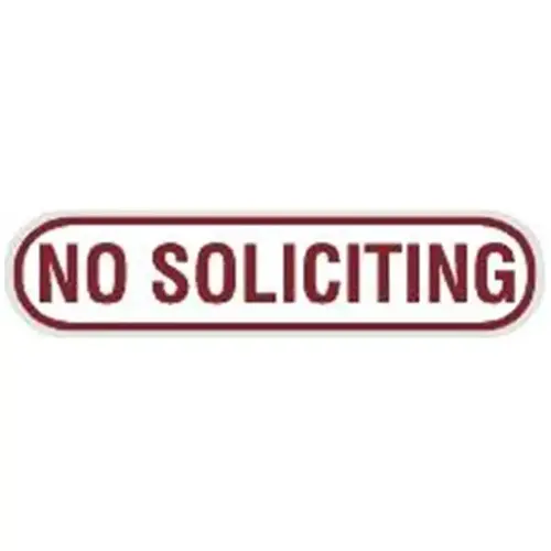 No Soliciting Dimensional Sign, Custom Color, 24 X 6-1/2 No Soliciting Dimensional Sign, Custom Color, 24 X 6-1/2