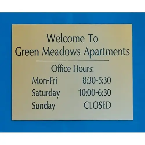 Brass Plate Custom Wall Sign 10 X 8" Brass Plate Custom Wall Sign 10 X 8"