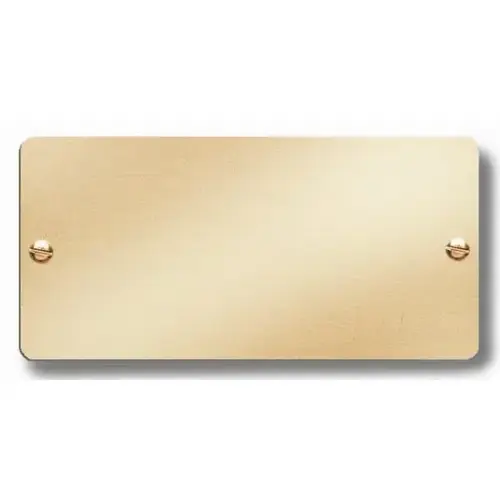 Brass Custom Door Plate, Rounded Corner Rectangle, 4 X 2 Brass Custom Door Plate, Rounded Corner Rectangle, 4 X 2