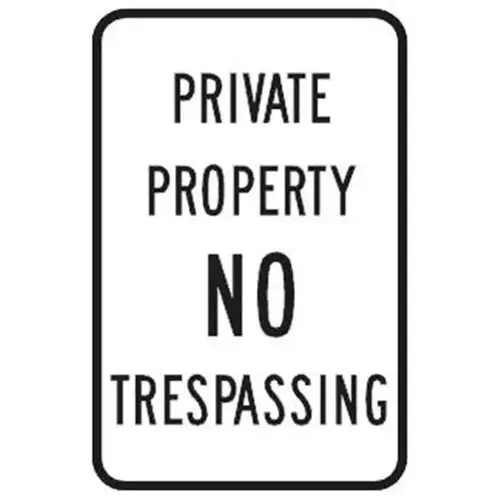 No Trespassing Sign, Black Reflective, 12 X 18 No Trespassing Sign, Black Reflective, 12 X 18