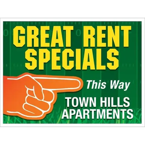 Coroplast Semi-Custom 2-Sided Reflective Sign, Fan Tastic Rent Event, 24 X 18 Coroplast Semi-Custom 2-Sided Reflective Sign, Fan Tastic Rent Event, 24 X 18