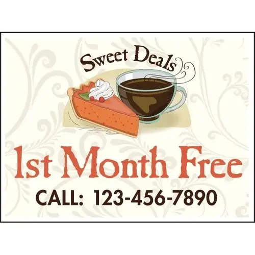 Coroplast Semi-Custom Yard Sign, Dessert, 24 X 18 Coroplast Semi-Custom Yard Sign, Dessert, 24 X 18