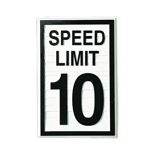 Speed Limit 10 Dimensional Sign, Custom Color, 11 X 17 Speed Limit 10 Dimensional Sign, Custom Color, 11 X 17