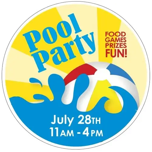 Event Sign, Pool Party, 32 X 32 Event Sign, Pool Party, 32 X 32