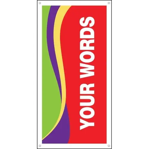 Semi-Custom Boulevard Banner, Swirl Semi-Custom Boulevard Banner, Swirl