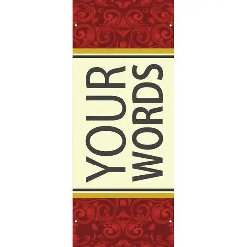 Semi-Custom Boulevard Banner, Filigree Semi-Custom Boulevard Banner, Filigree