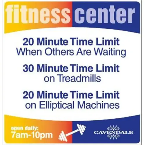 Semi-Custom Coordinated Fitness Center Sign Orange/Blue, 12-1/4 X 12-3/4 Semi-Custom Coordinated Fitness Center Sign Orange/Blue, 12-1/4 X 12-3/4