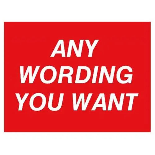 Coroplast Semi-Custom Amenity Sign, Red And White, 24 X 18 Coroplast Semi-Custom Amenity Sign, Red And White, 24 X 18