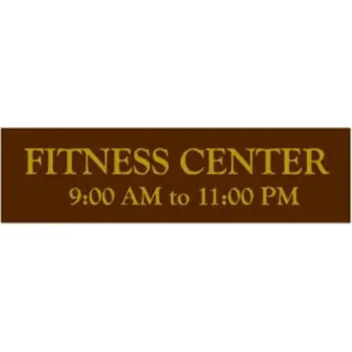 Back Engraved Custom Interior Sign, Brown, 8 X 2 Back Engraved Custom Interior Sign, Brown, 8 X 2