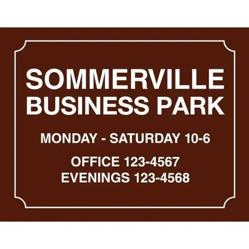 Back Engraved Custom Interior Sign, Brown, 10 X 8 Back Engraved Custom Interior Sign, Brown, 10 X 8