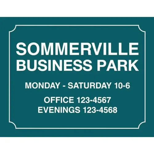 Back Engraved Custom Interior Sign, Verde, 10 X 8 Back Engraved Custom Interior Sign, Verde, 10 X 8