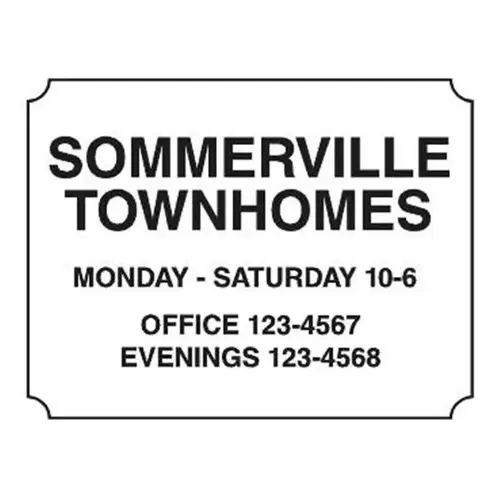 Back Engraved Custom Interior Sign, White, 10 X 8 Back Engraved Custom Interior Sign, White, 10 X 8