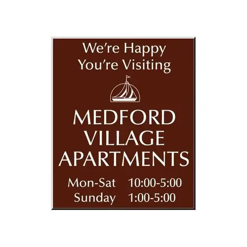 Front Engraved Sign, Brown, 10 X 12 Front Engraved Sign, Brown, 10 X 12
