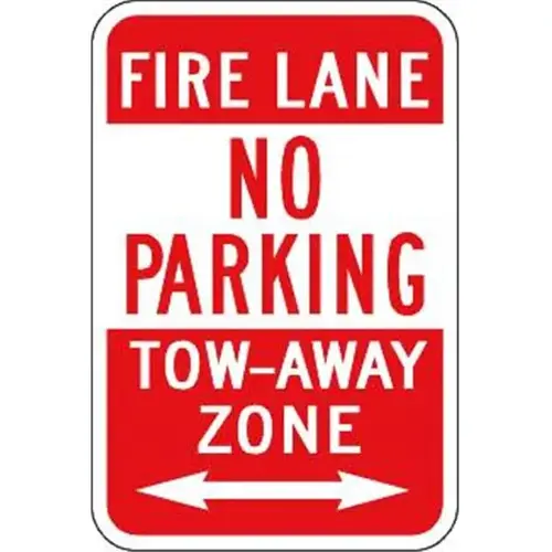 Fire Lane Sign With Directional Arrows, Reflective, 12 X 18 Fire Lane Sign With Directional Arrows, Reflective, 12 X 18