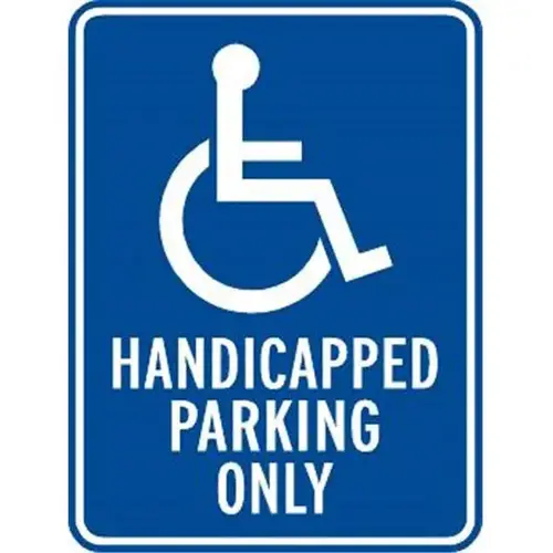 Handicapped Only Disabled Parking Sign, Reflective, 18 X 24 Handicapped Only Disabled Parking Sign, Reflective, 18 X 24