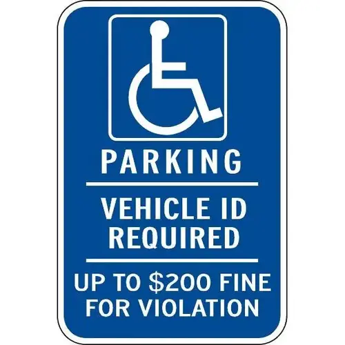 Minnesota Parking/Vehicle ID Required Disabled Parking Sign, 12 X 18" Minnesota Parking/Vehicle ID Required Disabled Parking Sign, 12 X 18"