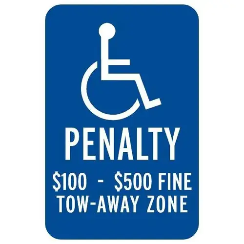 Virginia Penalty...fine/Tow-Away Zone Disabled Parking Sign, 12 X 18" Virginia Penalty...fine/Tow-Away Zone Disabled Parking Sign, 12 X 18"