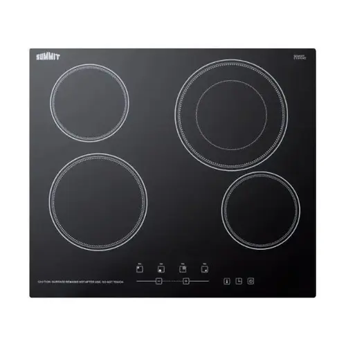 230v 4-Burner Glass-Top Cooktop In Black With Digital Controls 230v 4-Burner Glass-Top Cooktop In Black With Digital Controls