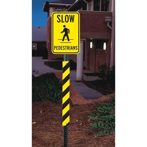 Sign Post Panel, Black/Yellow, 3 X 30" Sign Post Panel, Black/Yellow, 3 X 30"
